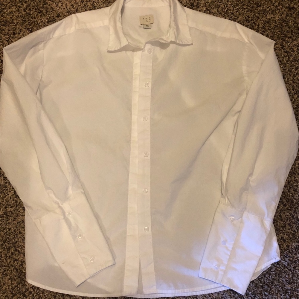 Women’s White Button down cotton shirt XS